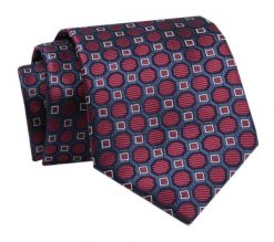 Krawat - ALTIES - Granat i Ciemna Czerwień. Czerwone krawaty i muchy Alties, bez wzorów, z tkaniny, eleganckie. Za 49.00 zł.