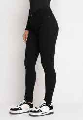Czarne Jeansy Skinny Podkreślające Nogi Trilles. Czarne jeansy damskie Born2be, bez wzorów, z bawełny, biznesowe. Za 79.99 zł.