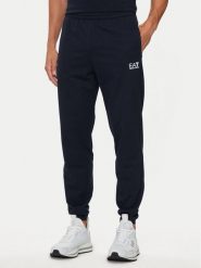 EA7 Emporio Armani Spodnie dresowe 8NPP66 PJVRZ 1562 Granatowy Regular Fit. Niebieskie spodnie sportowe męskie EA7 Emporio Armani, m, bez wzorów, z bawełny. Za 237.99 zł.