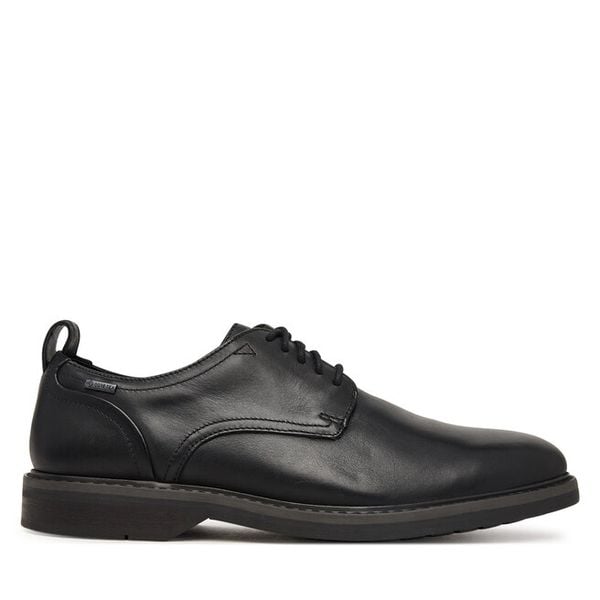 Trzewiki Clarks. Czarne botki męskie Clarks, bez wzorów, z gore-texu, bez obcasa, bez zapięcia. Za 569.99 zł.