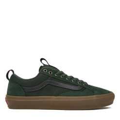 Tenisówki Vans. Zielone trampki męskie Vans, bez wzorów, bez zapięcia. Za 369.99 zł.