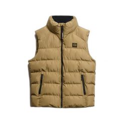 Kurtka puchowa Superdry. Żółte kurtki męskie Superdry, m, bez wzorów, z puchu, bez kaptura. Za 440.35 zł.