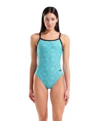 Strój kąpielowy damski Arena Allover Swimsuit Challenge Back. Niebieskie stroje kąpielowe damskie ARENA, bez wzorów. Za 219.99 zł.