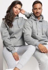 Szara Dzianinowa Bluza z Kapturem i Nadrukiem Lucel. Szare bluzy męskie Born2be, l, z aplikacjami, z dzianiny, z kapturem. Za 64.99 zł.