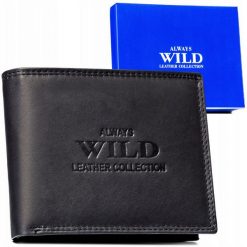 Portfel skórzany Always Wild AW-N6-MAL czarny. Czarne portfele damskie Always Wild, ze skóry. Za 45.00 zł.