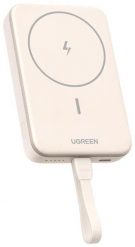 Powerbank magnetyczny 10000mAh UGREEN PB760 PD 20W MagSafe + kabel USB-C (beżowy). Brązowe powerbanki Ugreen. Za 122.96 zł.
