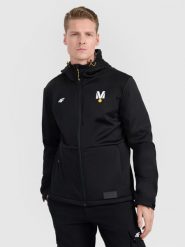 4F Kurtka softshell wiatroodporna membrana 5000 uniseks 4F x Drift Masters - czarna S. Czarne kurtki męskie 4F, m, bez wzorów, z dzianiny, z kapturem, do biegania, windstopper. Za 349.99 zł.