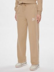 Puma Spodnie dresowe T7 624212 Beżowy Relaxed Fit. Brązowe spodnie dresowe damskie Puma, bez wzorów, z dresówki. Za 189.99 zł.