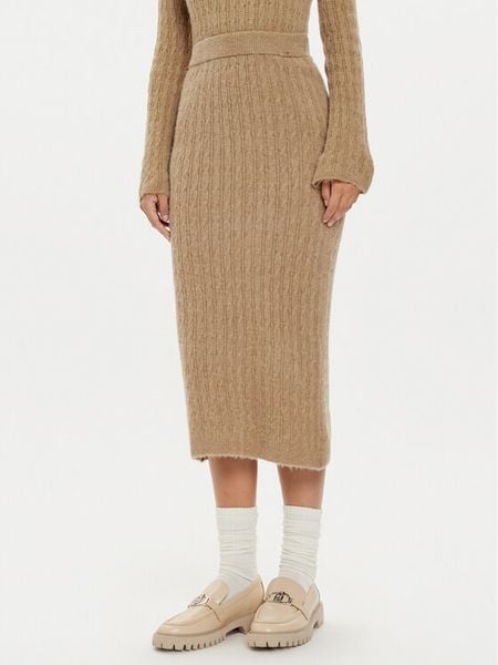 Liu Jo Spódnica midi WF4391 MA43P Beżowy Regular Fit. Brązowe spódnice damskie Liu Jo, m, bez wzorów, z syntetyku, midi. Za 349.99 zł.