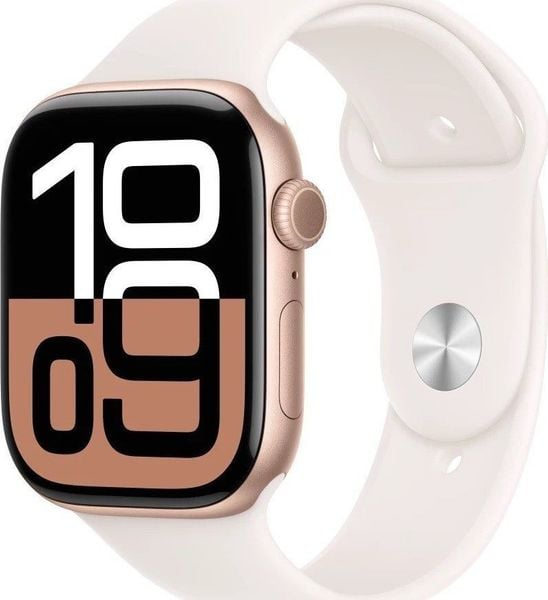 Smartwatch Apple Watch 10 GPS + Cellular 46mm Rose Gold Alu M/L Różowy (MWY73QF/A). Czerwone zegarki smartwatch Apple, bez wzorów. Za 4,205.85 zł.