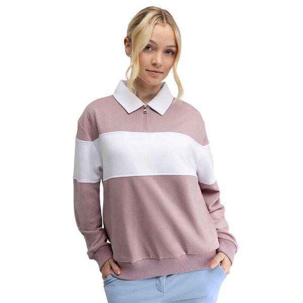 Damska bluza golfowa Siroko Eagle-W Pink. Czerwone bluzy damskie SIROKO, l, bez wzorów, z materiału, klasyczne, bez ramiączek, bez kaptura. Za 205.60 zł.
