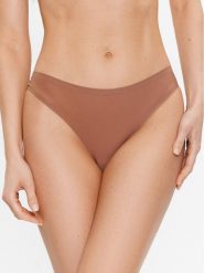 Chantelle Stringi Soft Stretch C26490 Beżowy. Brązowe majtki damskie Chantelle, z syntetyku. Za 99.99 zł.