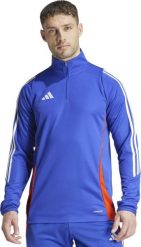 Bluza męska adidas Tiro 24 Training Top niebieska JE1993 M. Niebieskie bluzy męskie Adidas, m, bez wzorów, bez ramiączek, bez kaptura. Za 346.44 zł.