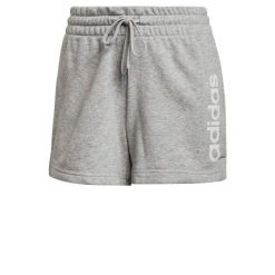Calções Essensials Slim Logo de Ginástica e Pilates em Algodão Mulher. Białe szorty damskie Adidas, bez wzorów, sportowe. Za 74.00 zł.