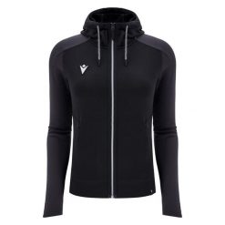 Bluza damska z kapturem Macron Kitilla 3D. Czarne bluzy damskie Macron, bez wzorów, bez ramiączek, z kapturem. Za 383.50 zł.