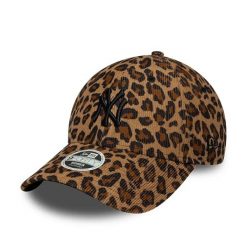 Czapka baseballowa damska New York Yankees New Era 9Forty Leopard Cord. Czarne czapki damskie New Era, bez wzorów, z materiału, eleganckie. Za 176.00 zł.