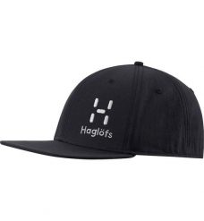 HAGLOFS Czapka z daszkiem HAGLÖFS LOGO CAP true black-S/M. Czarne czapki damskie Haglöfs, na lato, bez wzorów, z elastanu, biznesowe. Za 156.50 zł.