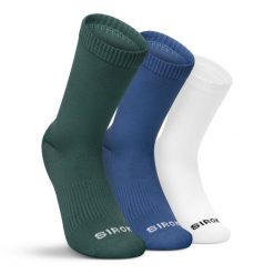 Sportowe skarpetki tenisowe trójpak Siroko 3Motion Heritage. Białe skarpetki damskie SIROKO, bez wzorów, z materiału. Za 85.00 zł.