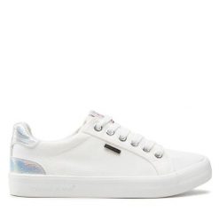 Tenisówki Cross Jeans. Białe trampki i tenisówki damskie Cross Jeans, bez wzorów, z jeansu, bez zapięcia. Za 149.99 zł.