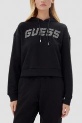 GUESS Сzarna bluza damska z cyrkoniami Primula. Czarne bluzy damskie Guess, s, z aplikacjami, bez ramiączek, z kapturem. W wyprzedaży za 246.99 zł.