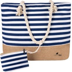 Torba Plażowa na Plażę Duża Torebka. Niebieskie torby na ramię męskie MALATEC, z bawełny, na ramię, duże. Za 29.90 zł.