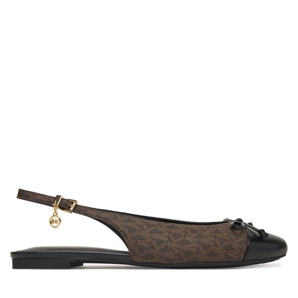 Baleriny MICHAEL Michael Kors. Brązowe balerinki damskie MICHAEL Michael Kors, bez wzorów, bez obcasa, bez zapięcia. Za 377.99 zł.