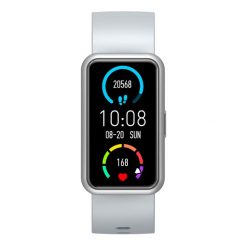 Smartwatch z zakrzywionym ekranem dotykowym – Abyx Fit Etna – Szary. Szare krokomierze ABYX. Za 275.90 zł.