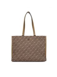 Tommy Hilfiger Torebka Th Jacquard Tote AW0AW19009 Brązowy. Brązowe shopperki damskie Tommy Hilfiger, bez wzorów, z materiału, bez dodatków. Za 699.99 zł.