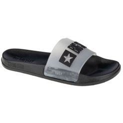 Klapki Big Star W Slipper FF274A200-906 czarne. Czarne klapki damskie bez wzorów, z gumy, retro, bez obcasa, bez zapięcia. Za 164.59 zł.