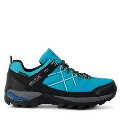 Trekkingi Regatta. Niebieskie obuwie sportowe damskie Regatta, bez wzorów, bez zapięcia, trekkingowe. Za 349.99 zł.