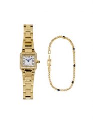 U.S. Polo Assn. Zestaw zegarek i bransoletka Sophie USP6407TW Złoty. Żółte, analogowe zegarki damskie U.S. Polo Assn., ze stali. Za 529.99 zł.