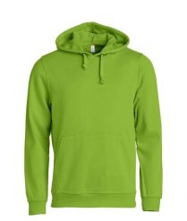 Clique Basic Hoody bluza z kapturem unisex, miękki trwały materiał – light green. Zielone bluzy damskie CLIQUE, xs, bez wzorów, z bawełny, bez ramiączek, z kapturem. Za 173.55 zł.