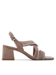 Caprice Sandały 9-28300-42 Brązowy. Brązowe sandały damskie Caprice, bez wzorów, ze skóry, bez obcasa, na słupku, bez zapięcia. Za 238.99 zł.