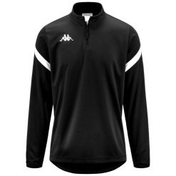 Bluza dresowa 1/2 zip Kappa Dolvole. Białe bluzy męskie Kappa, bez wzorów, z dresówki, sportowe, bez ramiączek, bez kaptura. Za 207.50 zł.