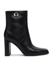 Guess Botki FLFGED LEA10 Czarny. Czarne botki damskie Guess, z aplikacjami, bez obcasa, na słupku, bez zapięcia. Za 764.99 zł.