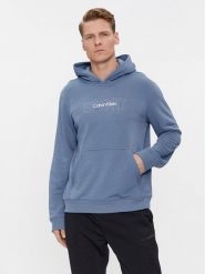 Calvin Klein Performance Bluza Graphic 00GMS4W339 Niebieski Regular Fit. Niebieskie bluzy męskie Calvin Klein Performance, m, bez wzorów, z syntetyku, bez ramiączek, bez kaptura. Za 239.99 zł.