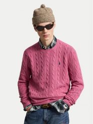 Polo Ralph Lauren Sweter 710876762501 Różowy jasny Regular Fit. Czerwone swetry męskie Polo Ralph Lauren, l, bez wzorów, z wełny, bez kołnierzyka, bez ramiączek. Za 1,199.00 zł.