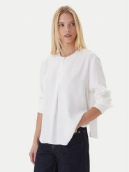 Tommy Hilfiger Bluzka WW0WW47339 Biały Relaxed Fit. Białe bluzki damskie Tommy Hilfiger, bez wzorów, z wiskozy, bez kołnierzyka, bez ramiączek. Za 299.99 zł.