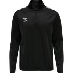 Bluza piłkarska męska Hummel Core XK Half Zip Poly Sweat. Czarne bluzy męskie Hummel, m, bez wzorów, sportowe, bez ramiączek, bez kaptura. Za 161.00 zł.