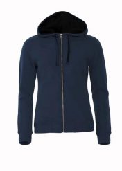 Clique Classic Hoody Full Zip Women bluza damska z kapturem i zamkiem. Niebieskie bluzy damskie CLIQUE, s, bez wzorów, z bawełny, bez ramiączek, z kapturem. Za 336.45 zł.