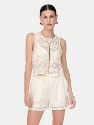 JDY Top Eva 15351499 Biały Regular Fit. Białe topy damskie JDY, xs, bez wzorów, z syntetyku, bez kołnierzyka, bez ramiączek. Za 49.99 zł.