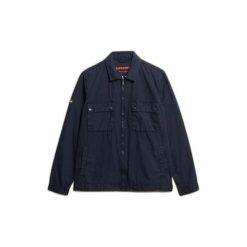 Kurtka Superdry. Niebieskie kurtki męskie Superdry, xl, z aplikacjami, klasyczne, bez kaptura. Za 409.75 zł.