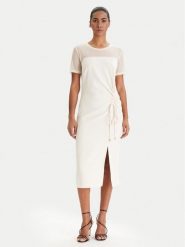 Patrizia Pepe Sukienka koktajlowa 8A1596/A701-W409 Écru Regular Fit. Sukienki damskie Patrizia Pepe, bez wzorów, z syntetyku, wizytowe, bez kołnierzyka, bez ramiączek. Za 1,109.00 zł.