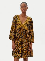 Selmark Sukienka letnia BM298 Czarny Relaxed Fit. Czarne sukienki damskie Selmark, na lato, l, bez wzorów, z wiskozy, bez kołnierzyka, bez ramiączek. Za 169.99 zł.