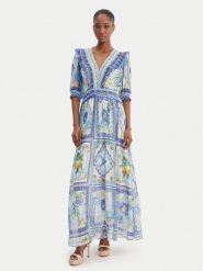 Hale Bob Sukienka letnia Lovisa 5YXP670A Niebieski Regular Fit. Niebieskie sukienki damskie Hale bob, na lato, l, bez wzorów, z syntetyku, bez kołnierzyka, bez ramiączek. Za 1,819.00 zł.