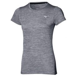 Koszulka do biegania damska Mizuno Impulse Core Tee lekka. Szare bluzki damskie Mizuno, s, bez wzorów, sportowe, bez kołnierzyka, bez ramiączek. Za 55.99 zł.