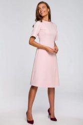 Sukienka elegancka trapezowa z asymetrycznym dołem różowa. Czerwone sukienki damskie Stylove, do pracy, m, bez wzorów, z elastanu, biznesowe, z asymetrycznym kołnierzem, bez ramiączek, mini, asymetryczne. Za 289.00 zł.