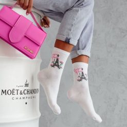 Białe skarpetki damskie Bonjour Paris 1170 wh. Białe skarpetki damskie Milena, bez wzorów, z bawełny. Za 15.90 zł.