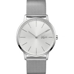 Zegarek kwarcowy "Moon" w kolorze srebrnym. Szare, analogowe zegarki męskie Tommy Hilfiger & Lacoste, bez wzorów, srebrne. W wyprzedaży za 552.95 zł.