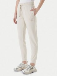 EA7 Emporio Armani Spodnie dresowe 8NTP66 TJ9RZ U1088 Beżowy Regular Fit. Brązowe spodnie dresowe damskie EA7 Emporio Armani, bez wzorów, z dresówki. Za 499.99 zł.